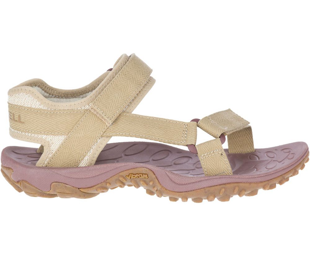 Merrell Sandals Khaki - Kahuna Web - Womens 41JNBSVRU